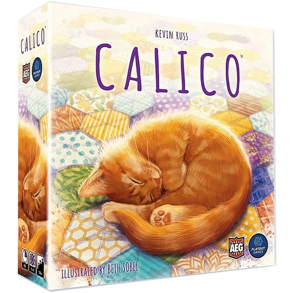 ALDERAC Calico Board Game, Award Winning Strategy Game, Sew Your Quilt to Score Points, Family Fun, Ages 8 , 1-4 Players, 30-45 Min, Flatout Games