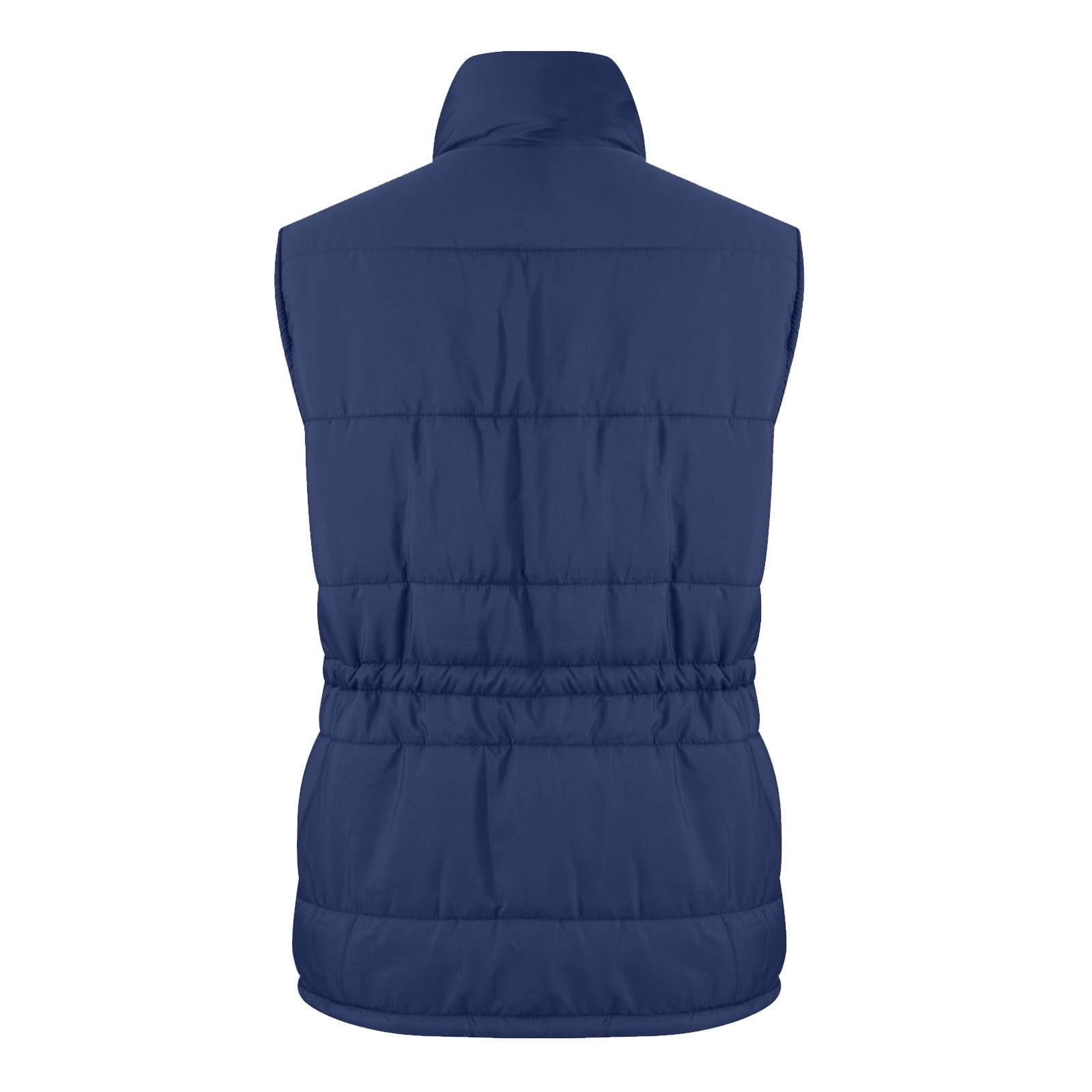 Zedker Women's Puffer Vest Hooded Running Vests Slim Fit Fleece Sleeveless Lightweight Jacket Fall Winter