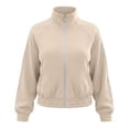thumbnail image 7 of Sweatshirt Jacket for Women Stand Collar Full Zip Long Sleeve Casual Athletic Outerwear with Pockets for Daily Wear 2XL, 7 of 7