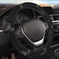 thumbnail image 5 of Rateoe Skeleton Playing Xylophone Pattern Elastic Stretch Steering Wheel Cover, Universal 15 inch, Microfiber Breathable , Anti-Slip, Odorless, Easy Carry, 5 of 6