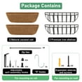 thumbnail image 5 of Gamexcel 24" Horse Troughs Deck Window Box Railing Planter with Coco Fiber Liner Metal Fence Balcony Patio Porch Over Rail, 2-Pack, 5 of 10
