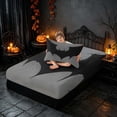 thumbnail image 4 of Homewish Halloween Bat Twin Sheets, Gothic Animal Bedding, Gray Black, 3 Pieces (1 Flat Sheet, 1 Fitted Sheet and 1 Pillowcase), 4 of 6