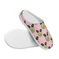 thumbnail image 3 of KLL Panda Avocado Pattern Adult Unisex Cozy Slippers,Fuzzy Slip-on Slippers TPR Sole Slippers Comfort Plush Home Footwear for Indoor & Outdoor-8, 3 of 7