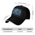 thumbnail image 3 of POBUDS - Wolfs Baseball Cap Adjustable Size for Running Workouts and Outdoor Activities All Seasons casquette for Men Women, 3 of 4