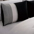 thumbnail image 2 of Chezmoi Collection 7-Piece Luxury Floral Leaves Embroidery Comforter Set, California King, Gray/Light Gray/Black, 2 of 7