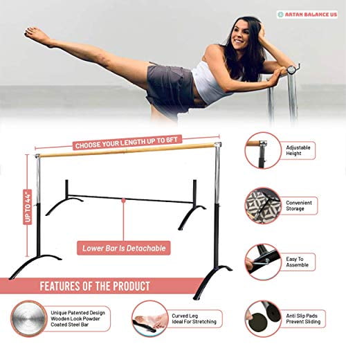 Artan Balance Ballet Barre Portable for Home or Studio, Adjustable