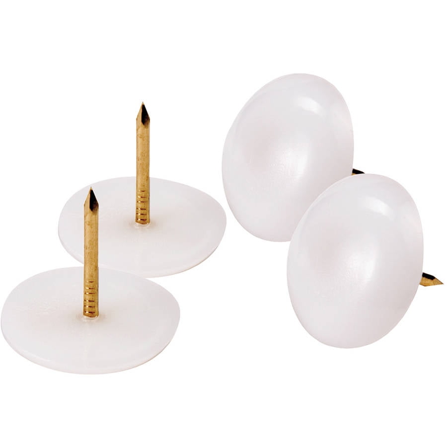 Waxman Consumer Group 4627795N 7/8" White Domed Furniture Glides, 4