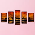 thumbnail image 2 of Cuadros Decorativos Punto de cruz completo 11CT DIY 5 paneles Sunset Horses Impreso Kits de bordado Artesanía JShteea Nuevos Originales, 2 of 8