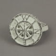 thumbnail image 2 of Zeckos Cast Iron Compass Rose Napkin Rings Dining Decor Set of 6, 2 of 8