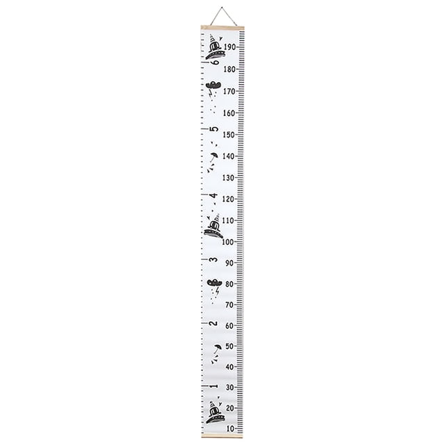 Cartoon Baby Kids Growth Chart Record Wood Frame Height Measurement Ruler Wall Sticker Girls Room Wall Decoration