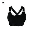 thumbnail image 4 of Sonducket Sujetadores deportivos para mujer, correas ajustables, a prueba de golpes, soporte deportivo para gimnasio, chaleco deportivo con Ropa interior Negro METRO, 4 of 6