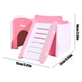 thumbnail image 2 of Small Pet Supplies, Princess Castle Hamster House, Two-Level Hamster Hideout, Dwarf Hamster Hideout with Pet Stairs, Wooden Chew-Proof 7X6X4 in Pink Cage Accessory, Ventilated, 2 of 7