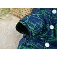 thumbnail image 4 of Moocorvic Waterproof Pet Clothes for Small Dogs Cats Cozy Snow Jacket Style Plaid Winter Coat(Green,XS), 4 of 7