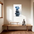 thumbnail image 2 of ZHONGYUTONG Zen Wall Art Stones Picture Orchid Canvas Painting Purple Zen Water Prints Spa Bathroom Decor Meditation Yoga Room Office Home Framed (16.00" x 24.00"), 2 of 4