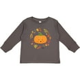 thumbnail image 3 of Inktastic Thanksgiving Wreath Autumn Fall Pumpkin Boys or Girls Long Sleeve Toddler T-Shirt, 3 of 5