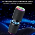 thumbnail image 2 of 2 in 1 Magnetic Splittable Bluetooth Speaker, Portable Wireless Speaker with TWS Stereo Surround Sound, Magnetic Split Speakers with TF Card Slot for Home Outdoor Travel (Blue), 2 of 7