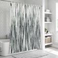 thumbnail image 5 of Polyester Fabric Sage Green Grey Vintage Shower Curtain, Retro Abstract Art Waterproof Bathtub Curtain Bathroom Decor Set with Hooks 36 x 78 Inches, 5 of 6