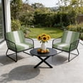thumbnail image 6 of Outdoor Patio Cushion Covers 4 Pack Green Ombre Patio Chair Cushion Covers with Ties and Zipper Sage Green Ombre White Stripes Waterproof Outdoor Seat Cushion Covers for Patio Furniture 20"x18", 6 of 9