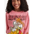 thumbnail image 3 of Girls Garfield X Justice Fleece Crewneck, Sizes XS - XLP, 3 of 7