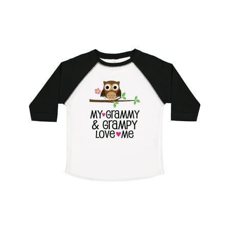 

Inktastic Grammy and Grampy Love Me Owl Gift Toddler Toddler Girl T-Shirt