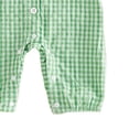 thumbnail image 6 of mgoYE Fall Baby Girl Clothes Long Sleeve Romper Peter Pan Collar Jumpsuit Infant Newborn Outfits Gingham Outfit(Green,9-12 Months), 6 of 7