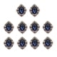 thumbnail image 1 of adornos de espalda plana 10 Adornos Atrás Del Teléfono Decoración Cabujones De Imitación Plana - 4 Azul marino 30x25mm Magideal adornos de espalda plana, 1 of 6