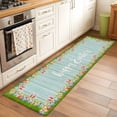 thumbnail image 3 of Happy Easter Kitchen Runner Rug 2x6 Washable Runners for Hallway Non Slip Cute Rabbit Ears Eggs Grass Wooden Grain Large Area Rug Indoor Floor Carpet for Bathroom Laundry Entryway Bedroom Living Room, 3 of 7