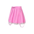 thumbnail image 3 of ZAXARRA Jupe en Dentelle pour Femmes Taille Haute Contrôle du Ventre Couleur Unie Demi-Robe, 3 of 8