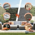 thumbnail image 6 of Metal Privacy Screen 72" H x 47" W,Outdoor Privacy Screens and Panels,Freestanding Decorative Privacy Screen for Patio Lawn Garden Deck Balcony,Privacy Fence Privacy Panel,3-Panel Outdoor Divider, 6 of 7