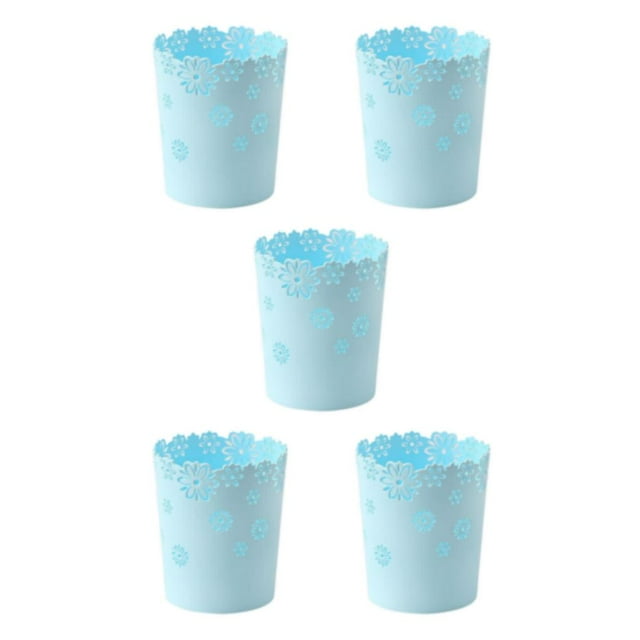 tssuouriy Lightweight Anti-scratch Trash Bin Thick And Durable For Home Or Office Safe And Healthy. Multiple Specifications blue large size 5Set