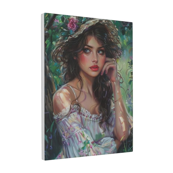 12x16 inch Paintings Wall Decor Exquisite Woman,Apartment Home Bathroom,Living Room,Study,Lounge Decor Wall Art Prints,Enchanting Woman Vintage Style Painting Canvas,For Woman & Man Cave,Bar