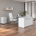 thumbnail image 6 of Studio C 60W Left Hand L-Bow Desk with Drawers in White - Engineered Wood, 6 of 6