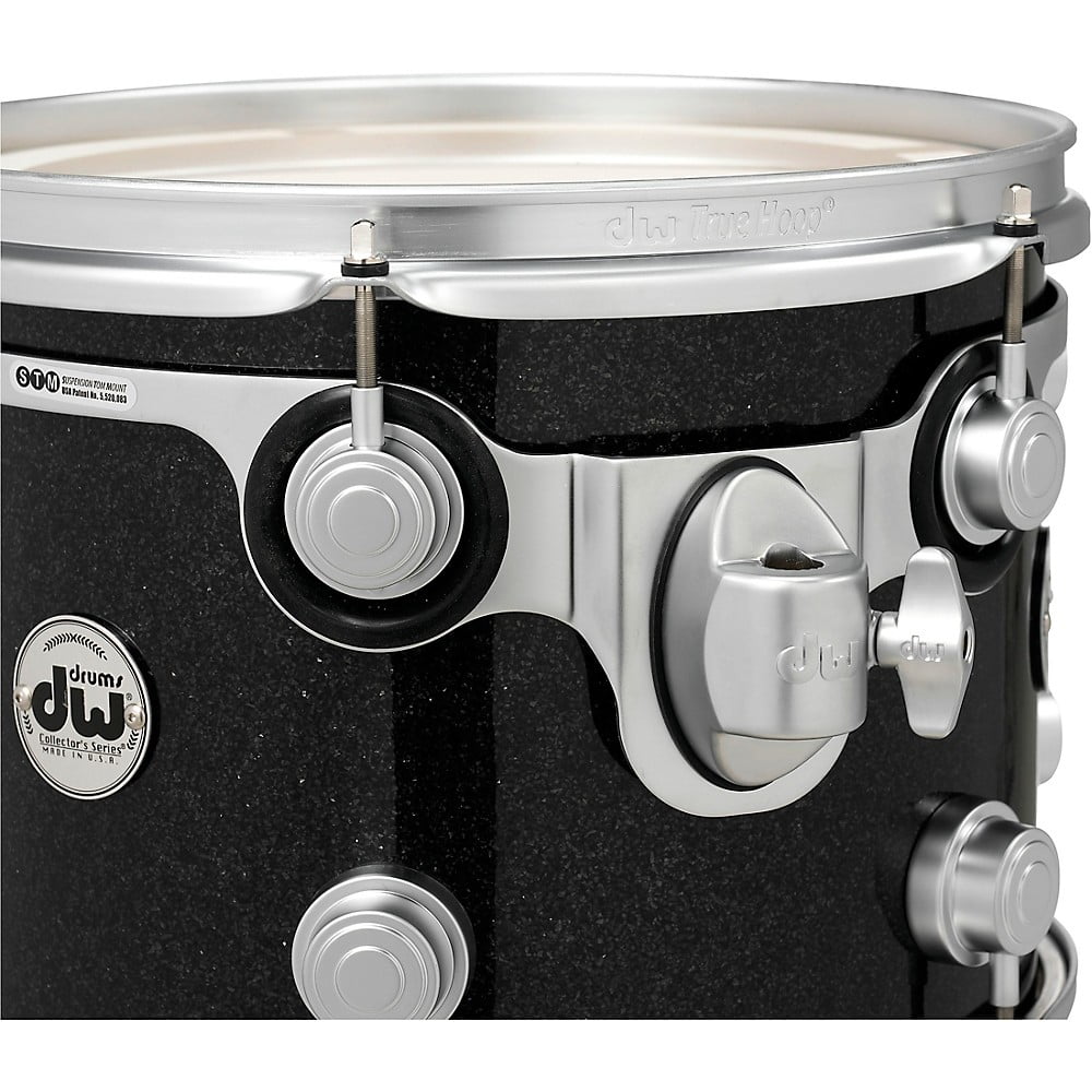DW SSC Collector's Series 4-Piece FinishPly Shell Pack With 24" Bass Drum With Satin Chrome Hardware Black Ice