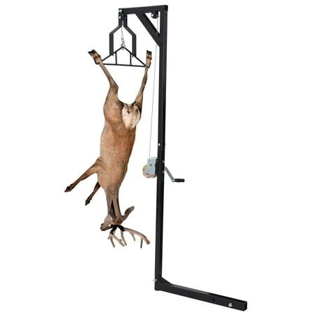 Deer Hoist for Truck Hitch 400 LBS Load Capacity Deer Hanger for Skinning Hunting Game Hoists with Lifting Winch Adjustable Height and 360 Degrees Swivel