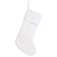 thumbnail image 2 of BSJJY Large Plush Solid Color Christmas Stockings,19.7In Mantel Candy Stocking,Christmas Tree Ornaments Gift Bag,White,1PCS, 2 of 6