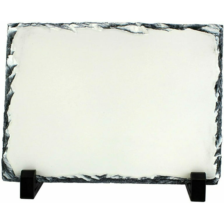Sublimation Blank Rock Slates with Display Stand Rectangular Stone Plaque  Photo Frame