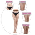 thumbnail image 4 of Medias de red de cintura alta para mujer, pantimedias transparentes de cintura alta (talla única), 4 of 5