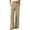 Beige, variant on Women's Solid Color Elastic Waist Dress Pants, Straight Leg Business Trousers with Patch Pockets and Single Button Closure, Casual Work Pants for Daily Office Wear Pink S