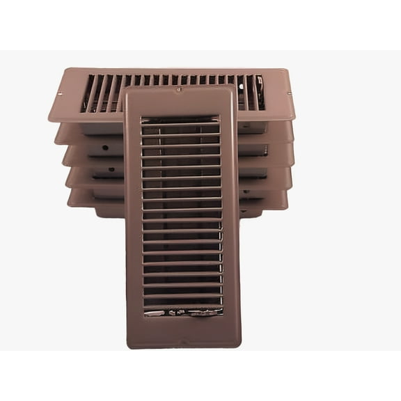 Mobile Home RV Parts. 4x10 Brown Metal Floor Register. Lot of 6. Fits 4"x10" Hole in the floor
