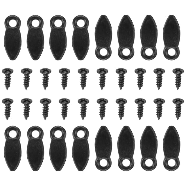 Uxcell 100Pcs Sujetadores de Botón de Marco de Foto 100Pcs Tornillos Juego de Sujetadores de Botón para Colgar Imágenes, Negro