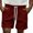 Wine, variant on Migroa Mens Casual Shorts Outdoor Beach Shorts Elastic Waist Drawstring Athletic Workout Gym Jogger Shorts for Running Vacation with Pockets Black L