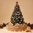 thumbnail image 5 of Gingerbread Town Christmas Tree Collar with LED Lights Interchangeable PVC Tree Skirt Ring for Xmas Tree Base Indoor Home Holiday Decor, 5 of 6