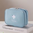 thumbnail image 7 of First Aid Kit, Travel First Aid Kit, First Aid Pouch, Travel Bag, 8X6X3 Inch Medium Size Navy Blue, Durable Zippered Portable Storage Case for Outdoor Camping Hiking Road Trip, 7 of 7