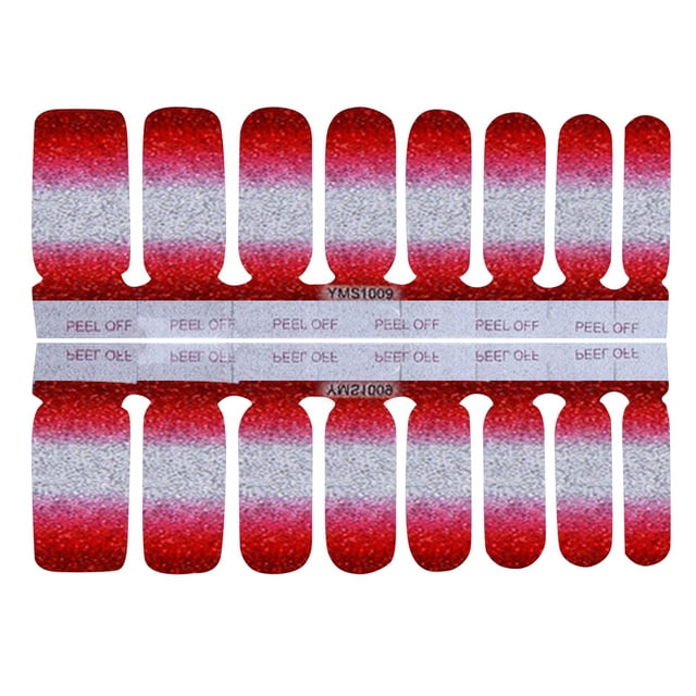 DHARMONAL Nail Stickers Glitter Gradient Color Full Wraps Polish Stickers Decal Strips Self-Ashesive Nail Nail Design Nail Extension Tips Nail on Stickers Nails Design Nail Dish for Soaking