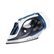 Sunbeam 1700W Steam Iron, Retractable Cord, Shot of Steam, Steel Soleplate, Blue-White