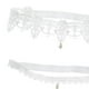 thumbnail image 4 of 2pcs Liga de Lencería Piernas Circulares Cinturones de Encaje Elásticos - S S blanco BLESIY liga nupcial de la boda, 4 of 7