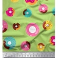 thumbnail image 1 of Soimoi Green Cotton Duck Fabric Donuts Food Fabric Prints By Yard 42 Inch Wide, 1 of 1
