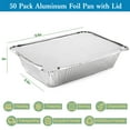 thumbnail image 2 of Treamon Aluminum Pans with Lids, Disposable Tin Foil Pans 8.5" x 6" 50 Count, 2 of 6
