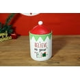 thumbnail image 5 of Believe In Your Elf Christmas Themed Winter Holiday Ceramic Cookie Jar, 5 of 5