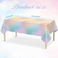 thumbnail image 2 of 1Pcs Pastel Tablecloths,Plastic Rainbow Tablecloth Disposable Rectangle Pastel Table Covers, 2 of 5